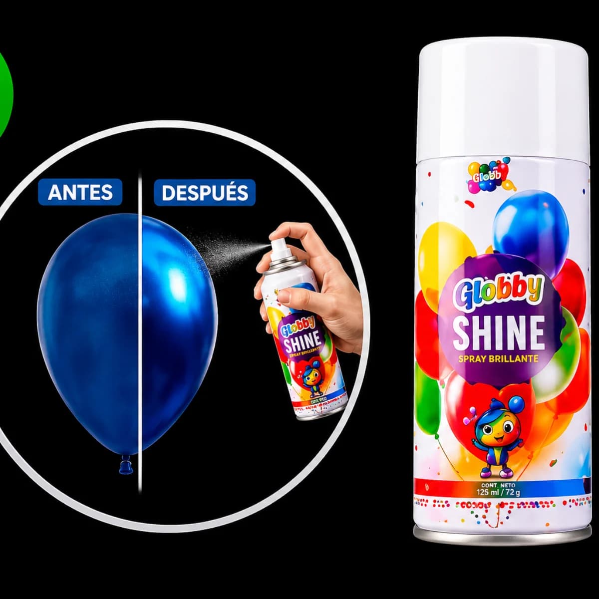 ABRILLANTADOR AEROSOL GLOBBY SHINE PARA GLOBOS x1 GLSHINE PS